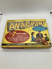 Transogram Anagrams 7 Word Games Complete In Original Box 1957