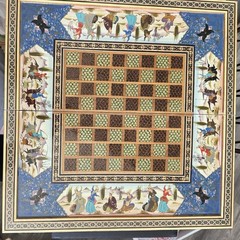 HANDCRAFTED Persian Khatam Backgammon HANDMADE Wooden Backgammon