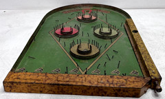 1934 Lindstrom Steeplechase Bagatelle Horse Race Game Wooden Pinboard