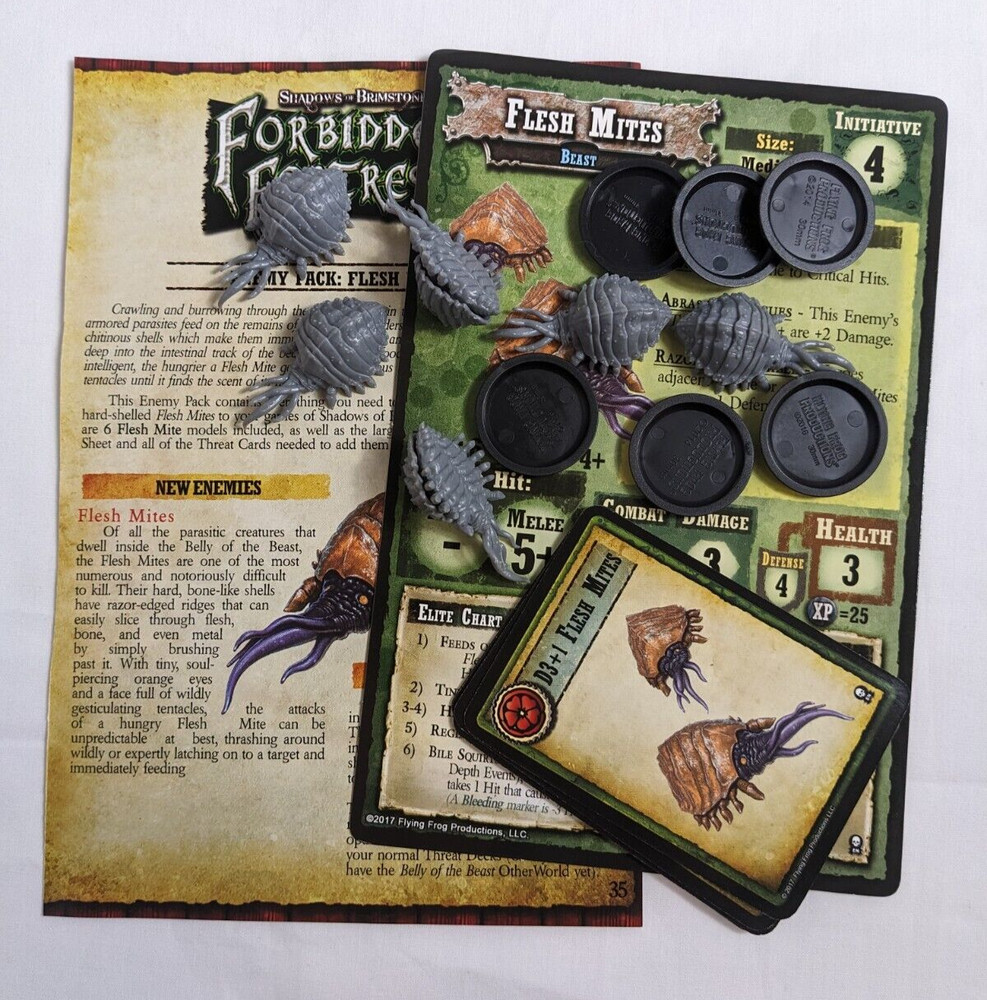 SHADOWS OF BRIMSTONE Board Game FLESH MITES Enemy Pack Non-Retail FFP
