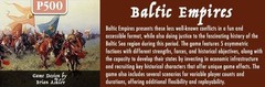 Baltic Empires: The Northern Wars of 1558 – 1721 by GMT – SEALED