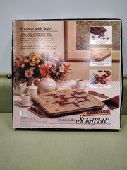 1989 Scrabble Deluxe Edition 100% COMPLETE Rotating Turntable Board Game