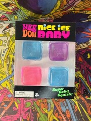 NeeDoh Nee Doh Nice Ice Baby Squeeze Toy 4-Pack Multicolor USA 100% Authentic