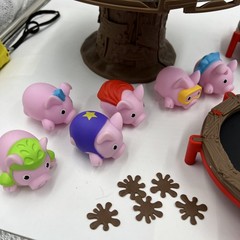 Pigs on Trampolines Board Games Family Game, Kids Multi-Player, 1 thing broke