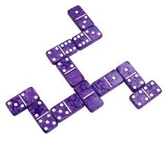 Vovotuzzi Dominos Set for 5.5 inches x 8.5 x 1.68 inches, Purple
