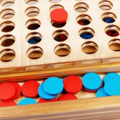 Glintoper Tic Tac Toe & 4 in a Row Tables Game Set, Classic Board Line Up 4 for