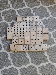 Large Wood Domino’s For Game Room 17 Pieces 5.5x3in