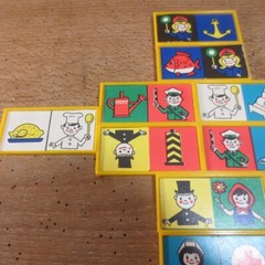GDR picture domino toy professions-domino complete VEB Biggi logic learning game