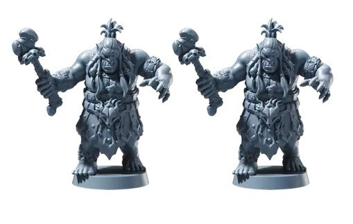Heroquest Against The Ogre Horde Ogre Warriors 28mm Minis & Card