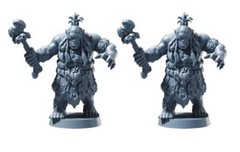 Heroquest Against The Ogre Horde Ogre Warriors 28mm Minis & Card