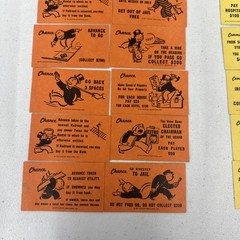 Vintage Monopoly 1961 Complete Set of 32 Community Chest & Chance Cards EUC