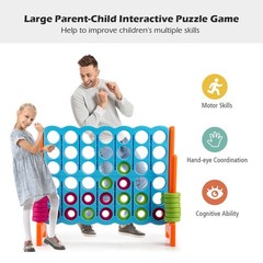 Jumbo 4-to-Score 4 in A Row Giant Game Set Indoor Outdoor Kids Adults Family Fun