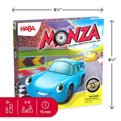 HABA Monza Car Racing Board Game – Color Matching Strategy Family Board Games