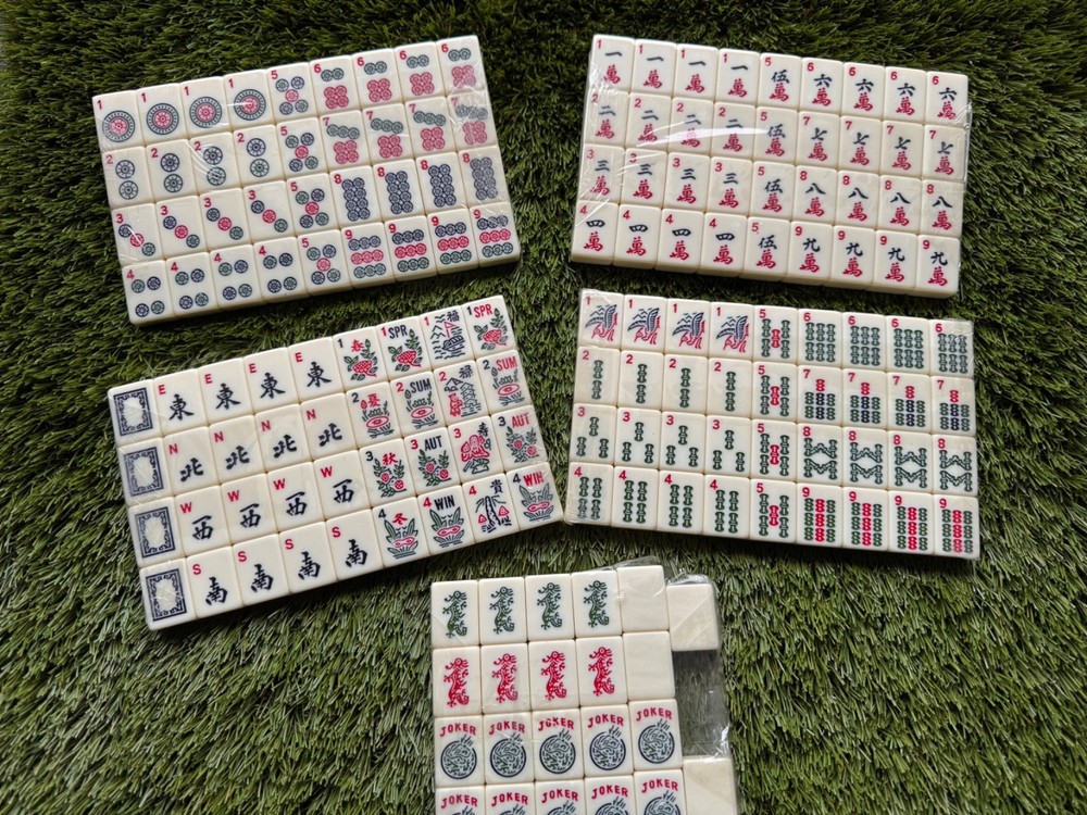 1.2” Traditional American Mahjong Tiles – 166 Tiles Total – IVORY