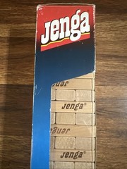 Vintage 1986 1995 Classic Jenga Wood Block Game Milton Bradley