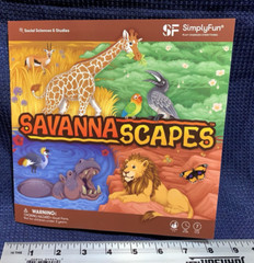 Simply Fun SavannaScapes Animal Boardgame EX/NM – Complete – Habitat and Ecology