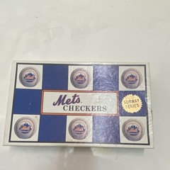 MLB Mets Checkers Subway Series Board Game Complete Set w/ Board & Pieces