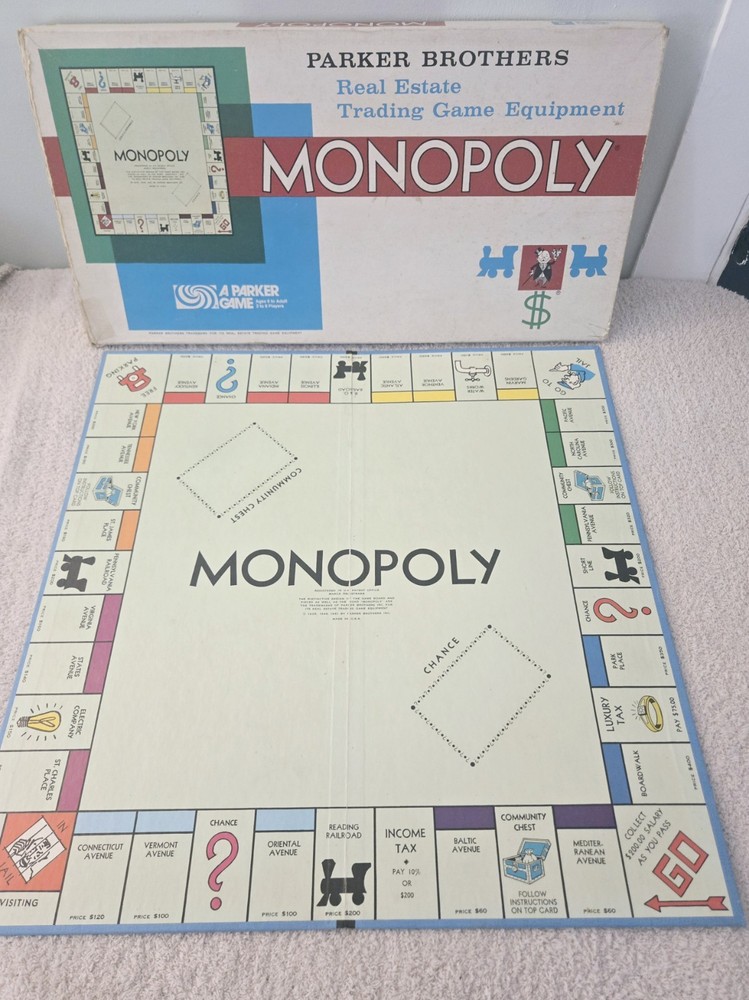 VTG 1973 Monopoly Parker Brothers Edition (missing pieces) READ DESCRIPTION