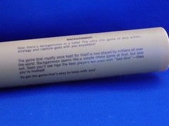 Brand New Vintage Backgammon Travel Game Tube 1978 The Game Merchant #254