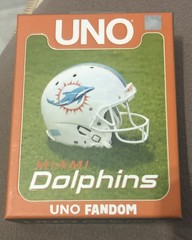 NEW 2024 Uno Fandom NFL Miami Dolphins Card Game Deck