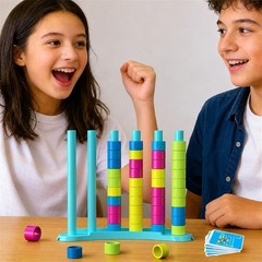 Color Matching Challenge Game – Fast-Paced Ring Stacking Puzzle for 1-2 Players