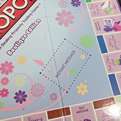 2009 Monopoly Boutique Edition Pink Floral Complete Charms Keepsake Y2K