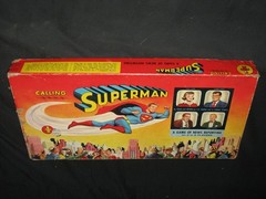 VINTAGE CALLING SUPERMAN NEWS REPORTING GAME 1954 TRANSOGRAM RARE AND COMPLETE
