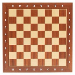 21×21″ Maple&Sapele Inlaid Wood Chess Board w/57mm Square. Flat Chess Game Board