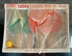 Vintage DMS Dick Miles Sports Table Tennis Beer Ping Pong Set Paddles/Net/Ball
