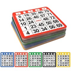 100-Pack Mixed Bingo Cards Set for Bingo Game/Thick Paper Bingo Cardboard Sheets