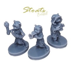 BEIGE Stoats 8pcs | Everdell Mistwood Expansion Unofficial Upgrade, Frog, Rabbit
