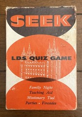 Vintage 1958 Seek LDS Quiz Game Bookcraft Mormon Trivia Card Game Retro 1950s