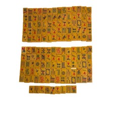 1940s Butterscotch Bakelite Mahjong Mah Jongg Set MET Games NY 148 Tiles