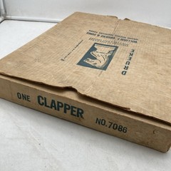 Vintage 1963 Drueke Clapper 12 Game No. 7086 Walnut Shut the Box Board w/ Box