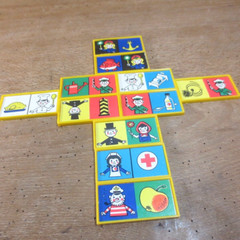 GDR picture domino toy professions-domino complete VEB Biggi logic learning game