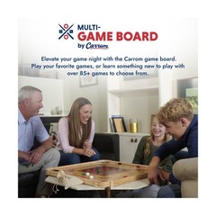 Carrom Board Game Set — Large Board Games for Adults & Children — Ov