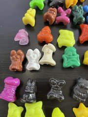 Gogo’s Crazy Bones Lot of 61 Neon Mixed Series Black White Glitter 57 10 37 18