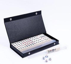 Mini Mahjong Game with Numbered Tiles, Racks and Easy-to-Follow Instructions