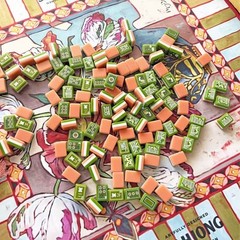 American Mahjong Set 160 Green Floral Acrylic Mahjong Tiles, US Stock