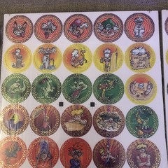 1994 S.B.P Pogs Milk Caps 6 new Unpunched Sheets