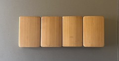 lot 4 Quality Vtg 1920s Mahjong Bone/Bamboo Replacement Tiles 2 BAM thick bone