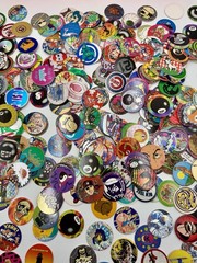 Huge Lot Of 350+ Pogs Milk Caps 1990’s Nostalgic Collectible W Storage Tube