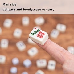 Mini Mahjong Game with Numbered Tiles, Racks and Easy-to-Follow Instructions