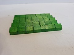 Monopoly Deluxe Anniversary 1985 Edition Wood Green House Replacement Part 35 Pc