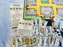 100% COMPLETE 1949 Vintage CLUE Board Game Parker Brothers Long Box Antique