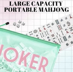 Sunnymove Large American Mahjong Tiles Storage Bag Empty Mahj Party Gifts 14×10