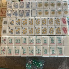 Various Mahjong Tiles All Are New Some Sealed. 265 Tiles , Dices