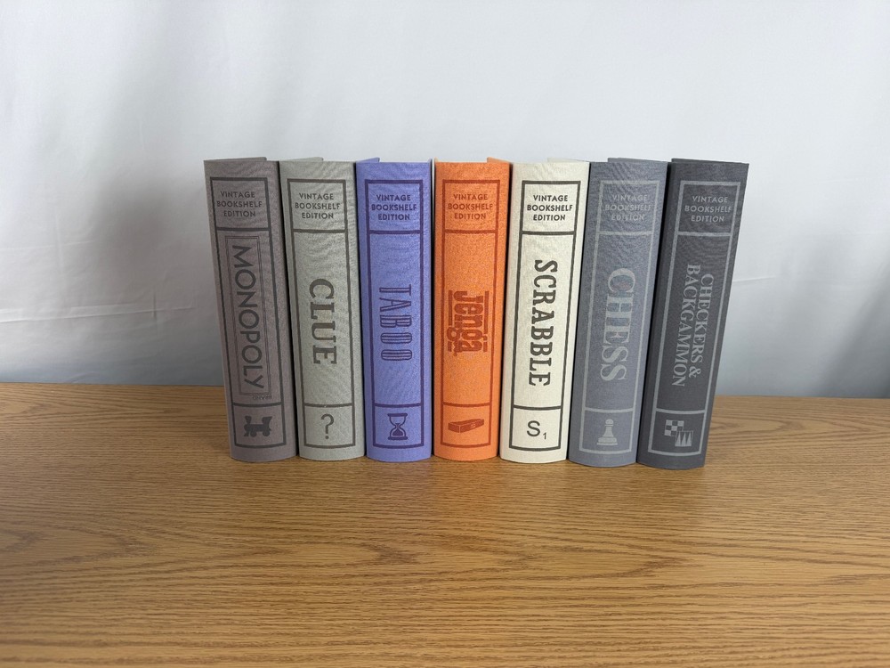 Vintage Linen Bookshelf Game Edition 7 Pack Bundle WS Game Company Open Box