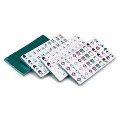 American Mahjong Game Set, 160 Dark Teal Green Layered Mah Jong Tiles