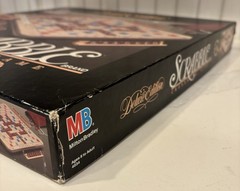 Scrabble Deluxe Edition 1989 MB No. 4034 Red Tiles Rotating Turntable Board Game